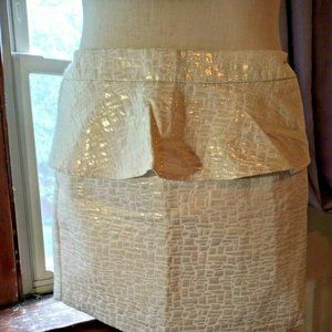 FOREVER 21 NWT -PEPLUM SKIRT - SHORT MINI CREAM/GO